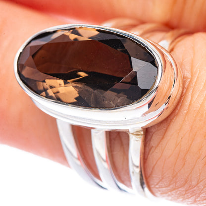 Smoky Quartz Ring Size 7 (925 Sterling Silver) R1727