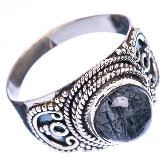 Tourmalinated Quartz Ring Size 8.25 (925 Sterling Silver) R3969