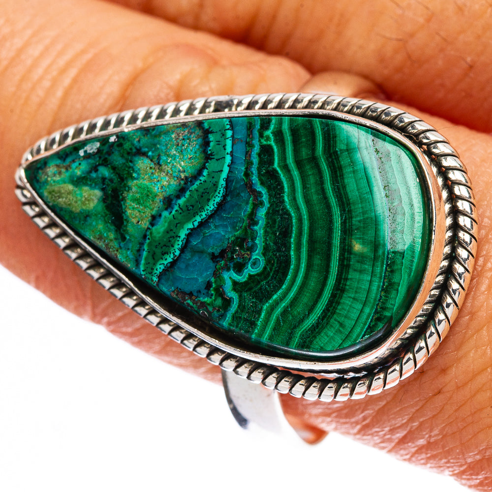 Large Malachite Ring Size 9.75 (925 Sterling Silver) R146450