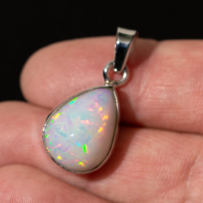 Premium Ethiopian Opal Pendant 1 1/8" (.925 Sterling Silver)