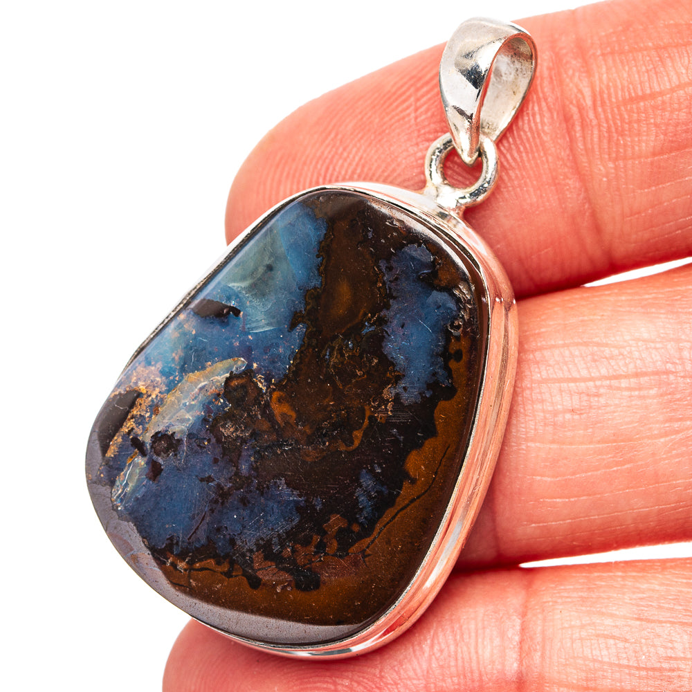 Boulder Opal Pendant 1 5/8" (.925 Sterling Silver)