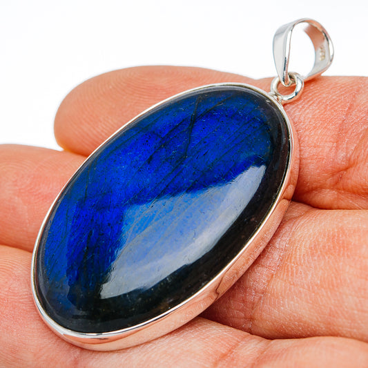 Premium Labradorite Pendant 2" (.925 Sterling Silver)
