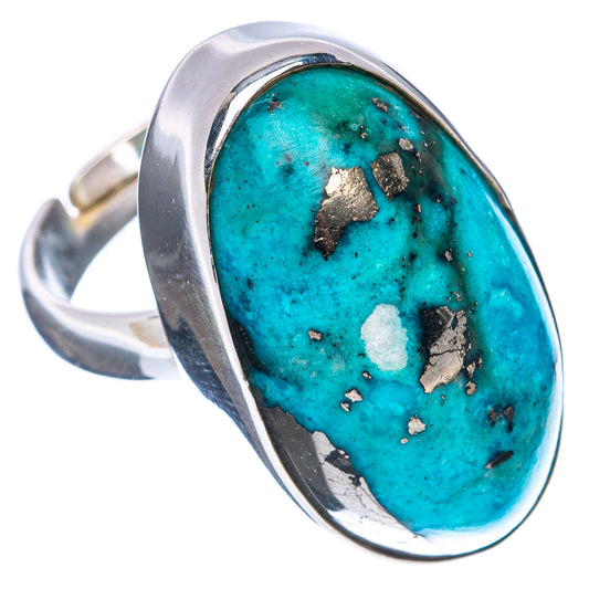 Premium Persian Turquoise Ring Size 7 Adjustable (.925 Sterling Silver)