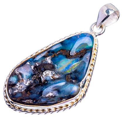 Boulder Opal Pendant 1 7/8" (925 Sterling Silver) P38993