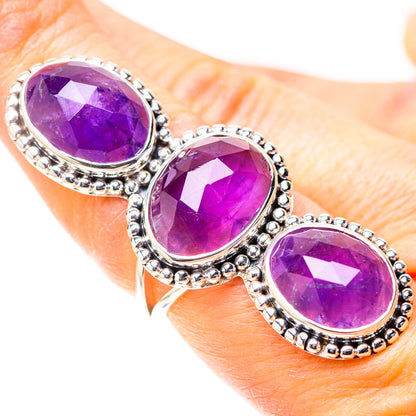 Signature Huge Amethyst Ring Size 6.5 (925 Sterling Silver) RING138166