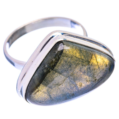 Large Labradorite Ring Size 10 (925 Sterling Silver) R140841