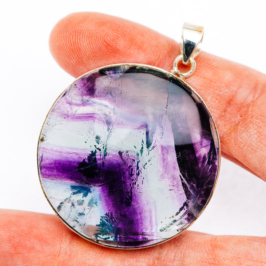 Premium Fluorite Pendant 2" (.925 Sterling Silver)