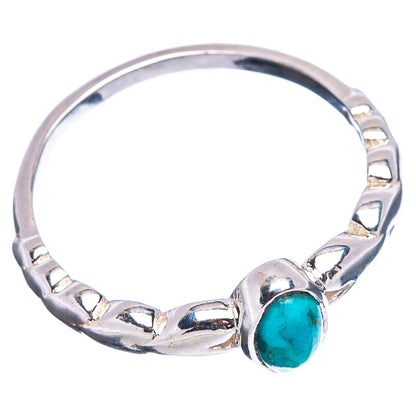 Dainty Mohave Turquoise Ring Size 6.5 (.925 Sterling Silver)