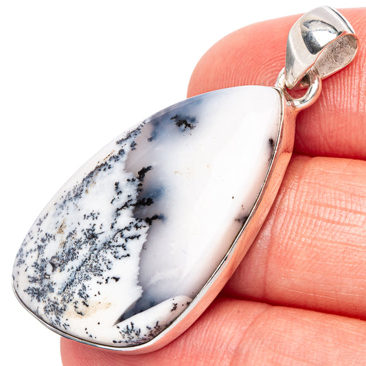Dendritic Opal Pendant 1 3/4" (925 Sterling Silver) P43062