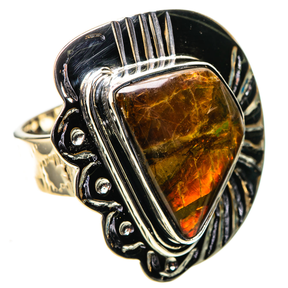 Signature Ammolite Ring Size 8 (925 Sterling Silver) RING138157