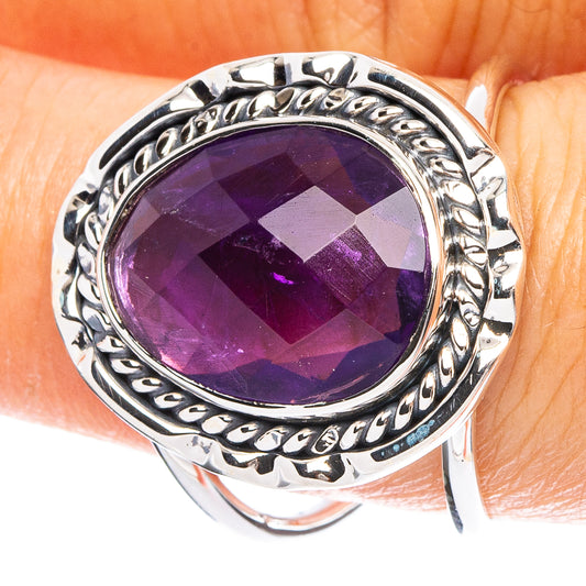Amethyst 925 Sterling Silver Premium Ring Size 7.75 (925 Sterling Silver) R6569