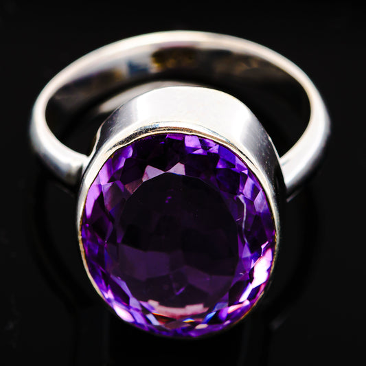 Premium Brazilian Amethyst Ring Size 6 Adjustable (.925 Sterling Silver)