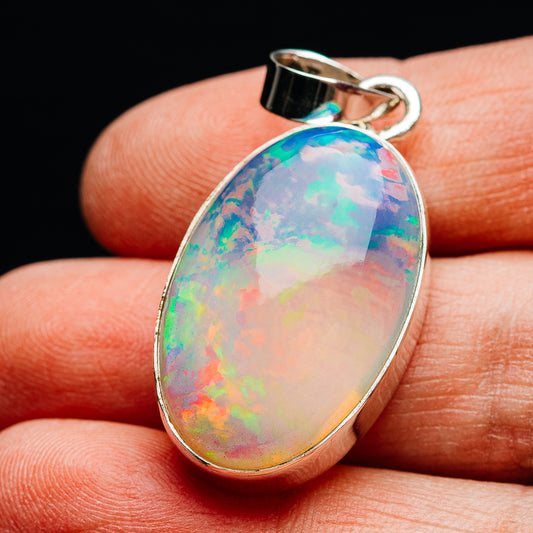30.9ct Ethiopian Water Opal Pendant 1 1/2" (.925 Sterling Silver)