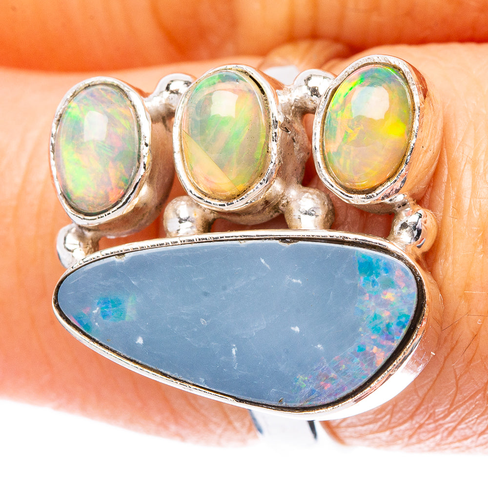 Rare Doublet Opal, Ethiopian Opal Ring Size 7.25 (925 Sterling Silver) R4378
