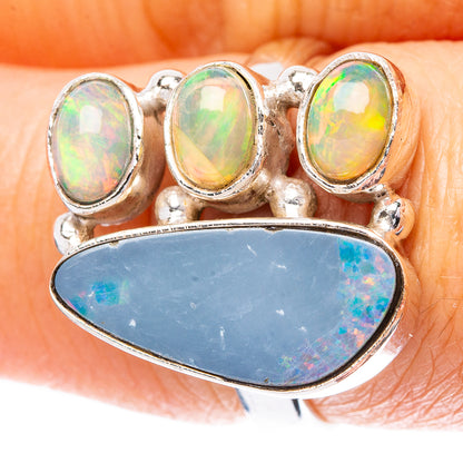 Rare Doublet Opal, Ethiopian Opal Ring Size 7.25 (925 Sterling Silver) R4378