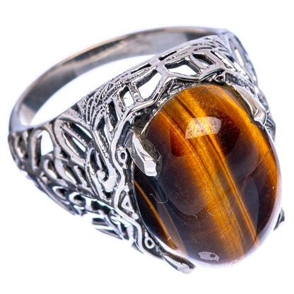 Tiger Eye Ring Size 7.75 (925 Sterling Silver) R146379