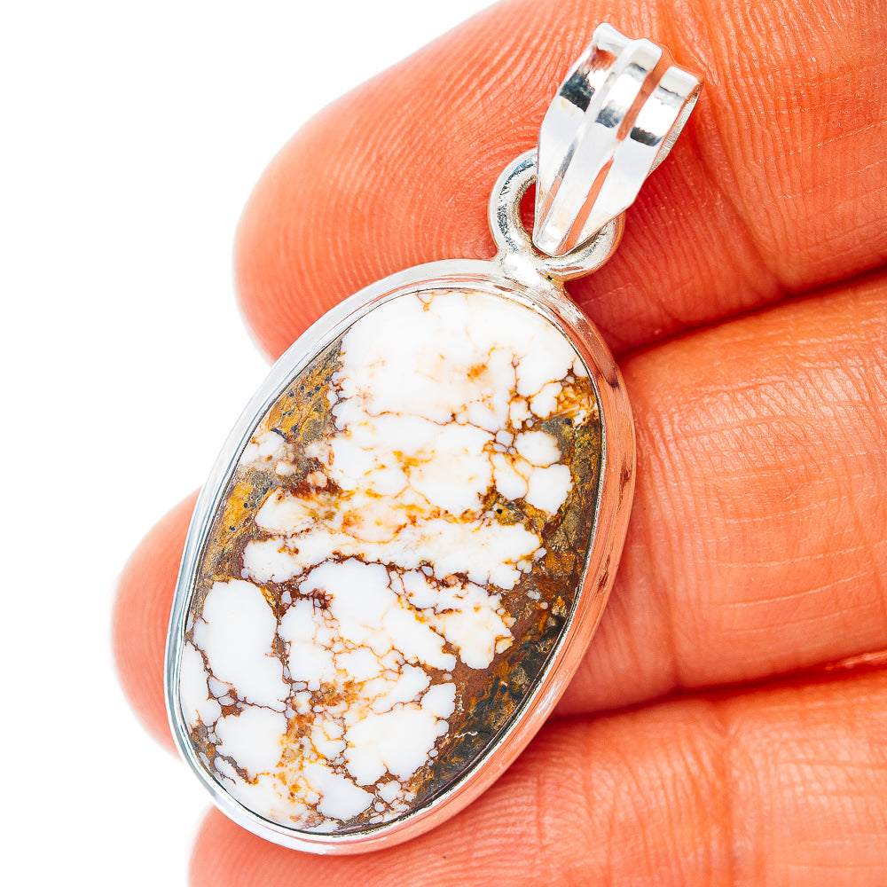 Wild Horse Jasper Pendant 1 1/2" (.925 Sterling Silver)