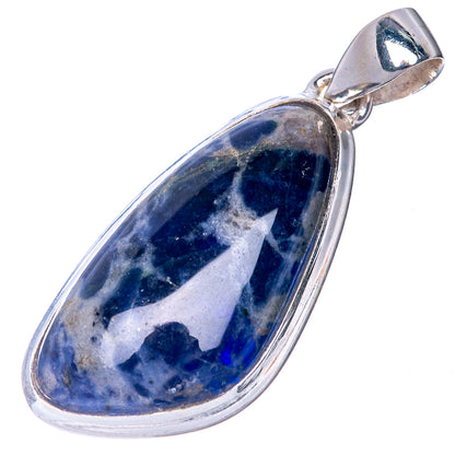 Sodalite Pendant 1 1/2" (925 Sterling Silver) P40813