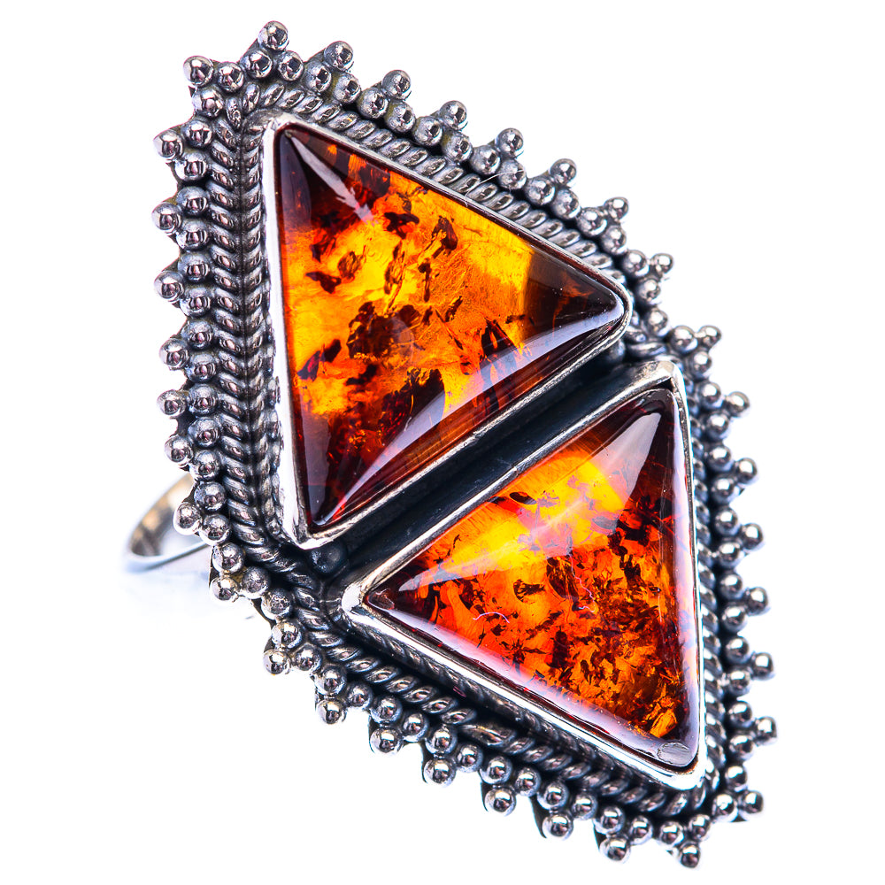 Large Baltic Amber 925 Sterling Silver Ring Size 8 (925 Sterling Silver) RING140447