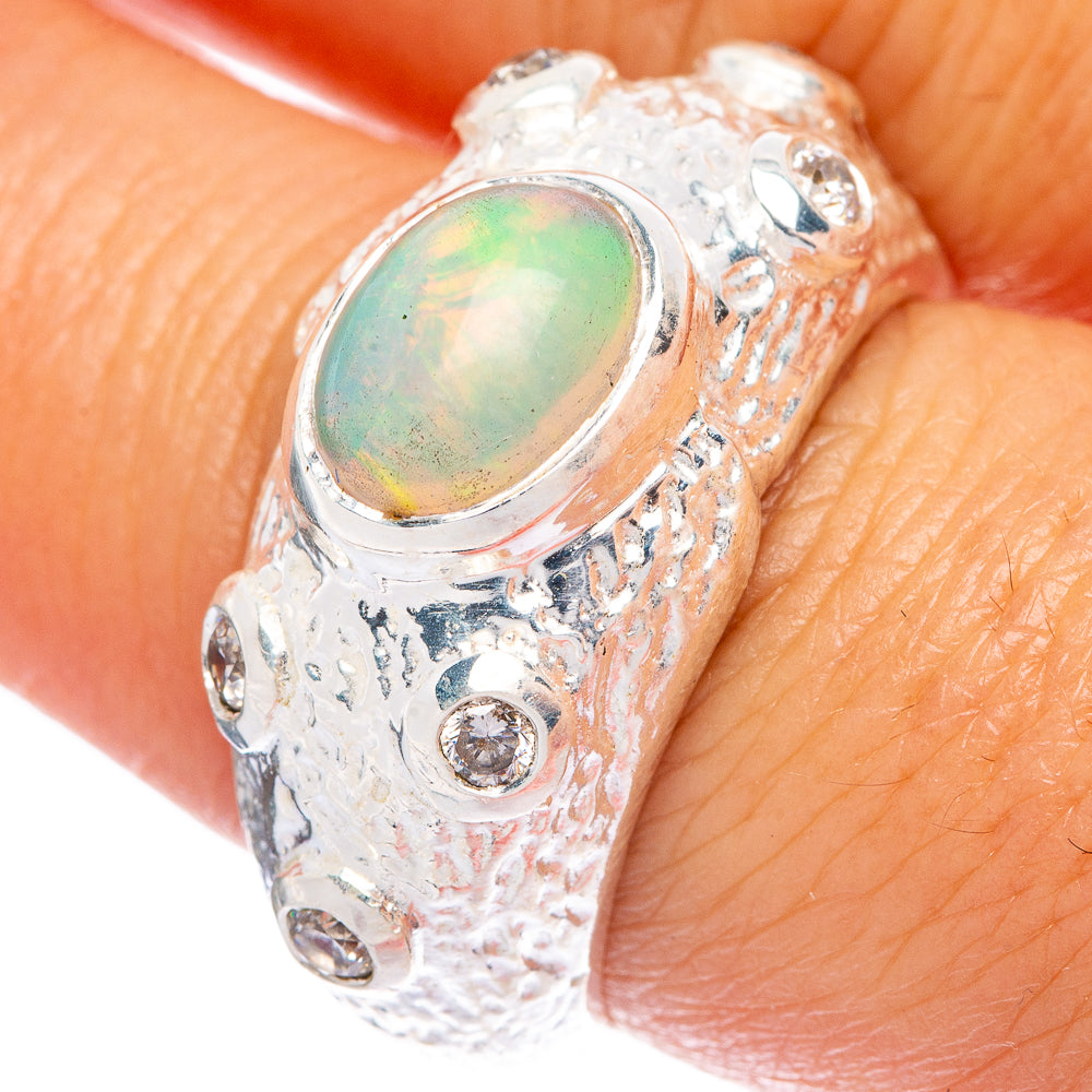 Rare Ethiopian Opal Ring Size 7.75 (925 Sterling Silver) R145975