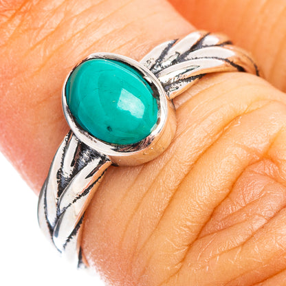 Turquoise Dainty Ring Size 5.5 (.925 Sterling Silver)