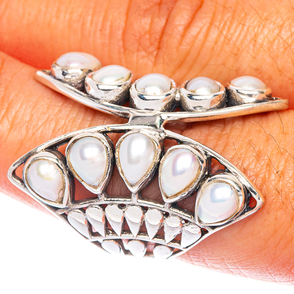Large Cultured Pearl Ring Size 7.75 (925 Sterling Silver) R144533