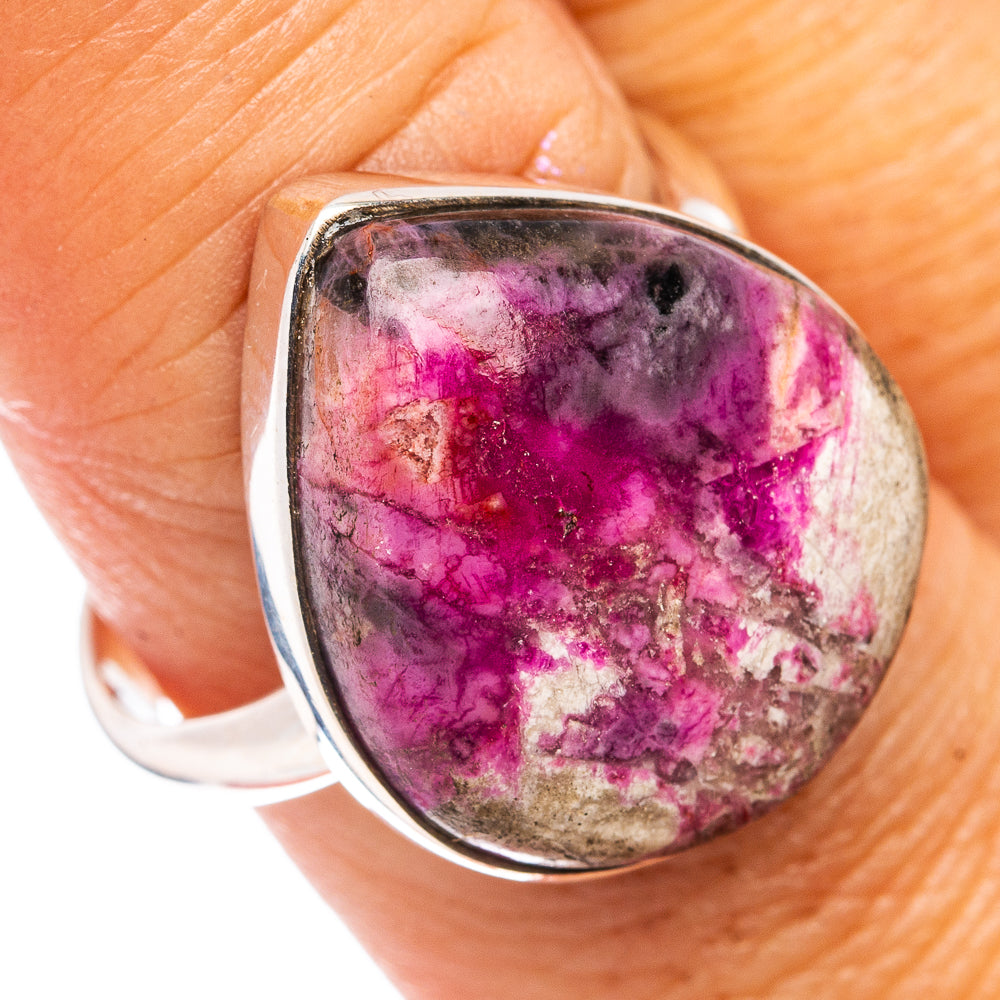Premium Cobalto Calcite Ring Size 10 Adjustable (.925 Sterling Silver)