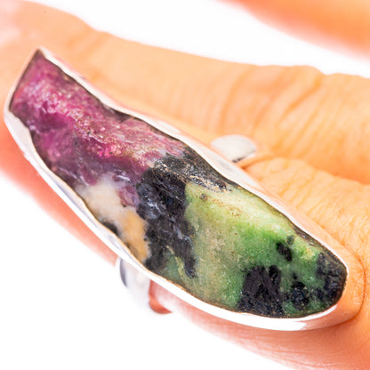 Large Rough Ruby Zoisite Ring Size 7 (925 Sterling Silver) R141016