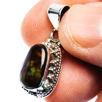 Mexican Fire Agate Pendant 1 1/8" (.925 Sterling Silver)