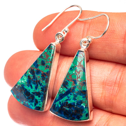 Shattuckite Earrings 1 1/2" (925 Sterling Silver) E432259