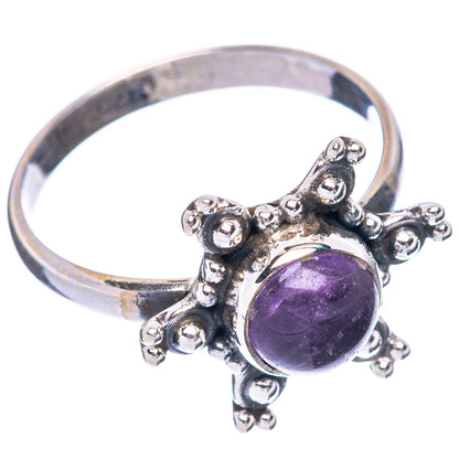 Amethyst Flower 925 Sterling Silver Ring Size 8 (925 Sterling Silver) R5480
