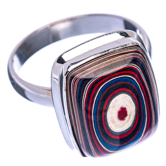 Fordite Ring Size 8.5 (925 Sterling Silver) R144701