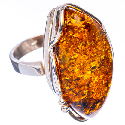 Baltic Amber Ring Size 8.75 (925 Sterling Silver) R1879