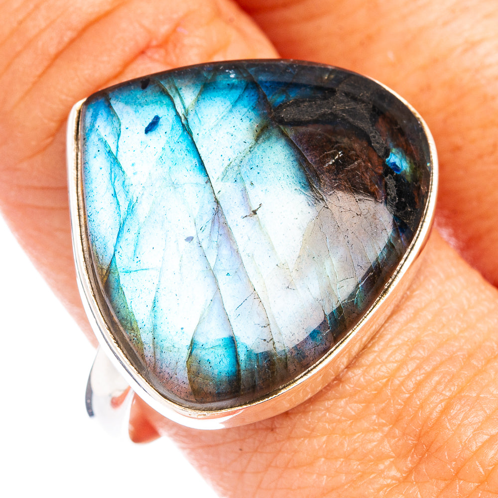 Premium Labradorite Ring Size 10 (.925 Sterling Silver)