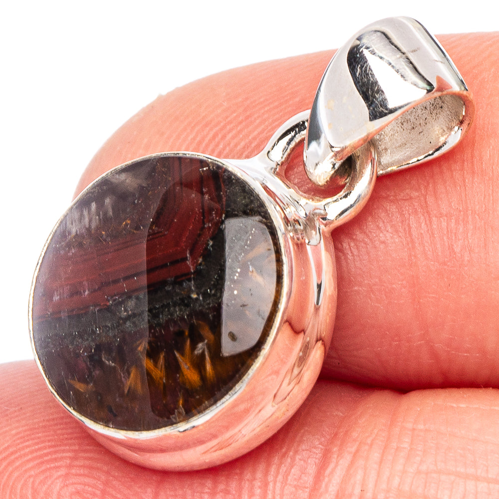 Botswana Agate Pendant 7/8" (925 Sterling Silver) P44200