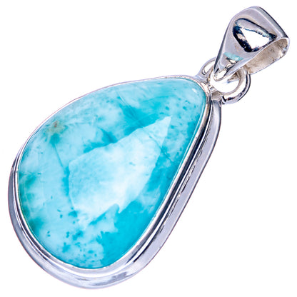 Larimar Pendant 1 3/8" (925 Sterling Silver) P41516