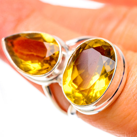 Large Faceted Citrine 925 Sterling Silver Ring Size 6.5 (925 Sterling Silver) RING139651