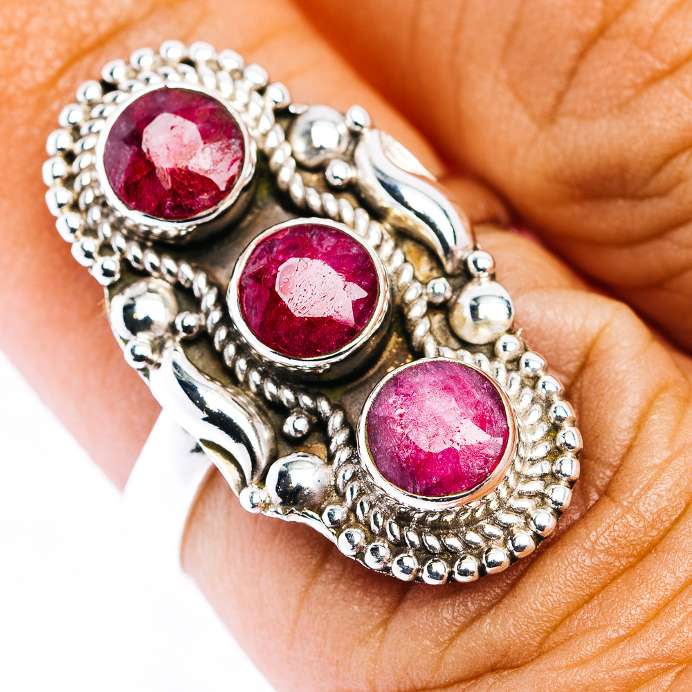 Ruby Ring Size 6.5 (.925 Sterling Silver)