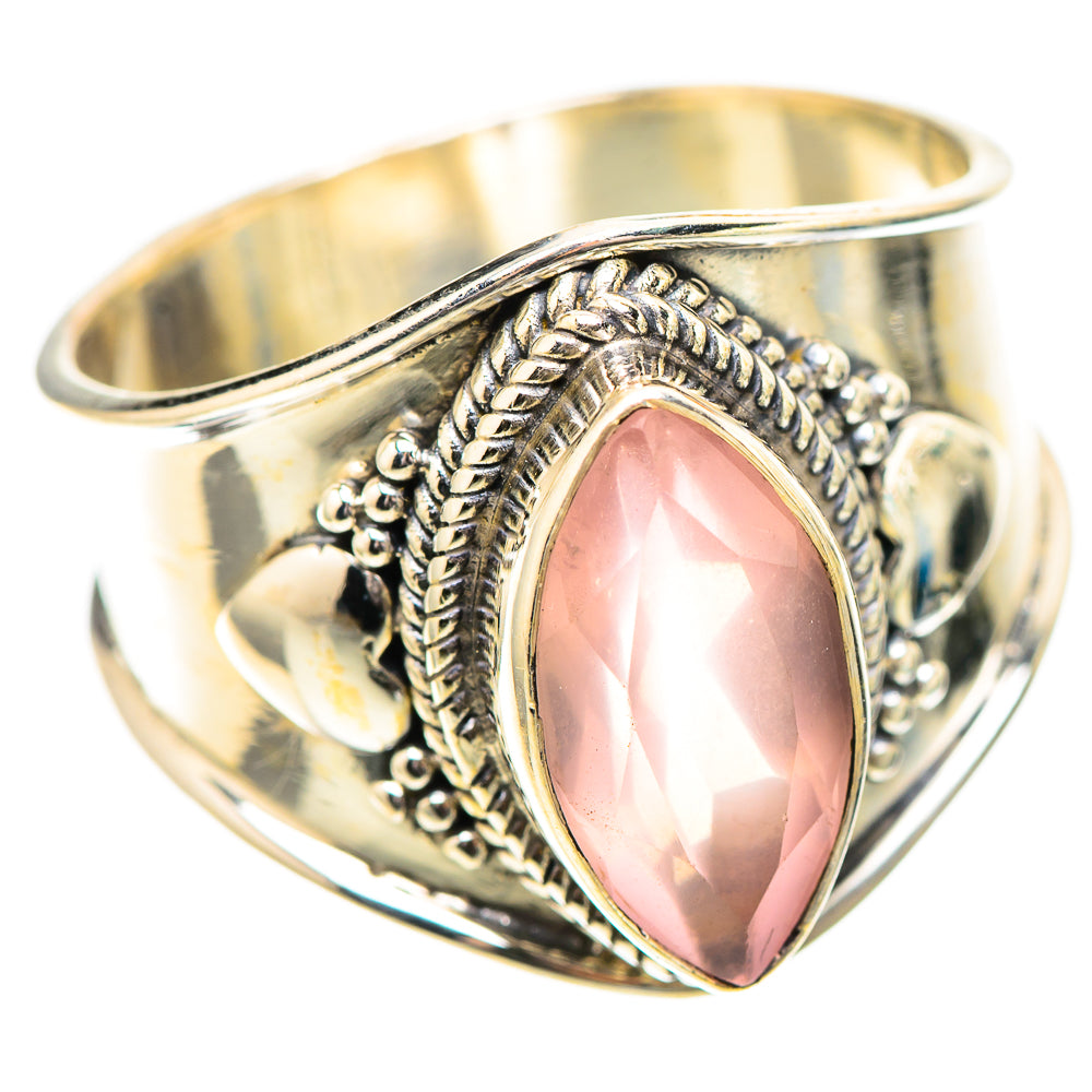 Rose Quartz 925 Sterling Silver Ring Size 10.5 (925 Sterling Silver) RING139590