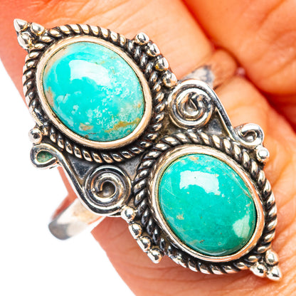 Mohave Turquoise Ring Size 9 Adjustable (.925 Sterling Silver)