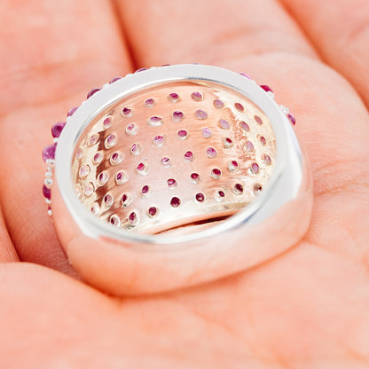 Exclusive Burmese Ruby Ring Size 7 (.925 Sterling Silver)