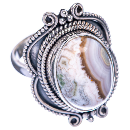 Ocean Jasper Ring Size 7.75 (925 Sterling Silver) R144722