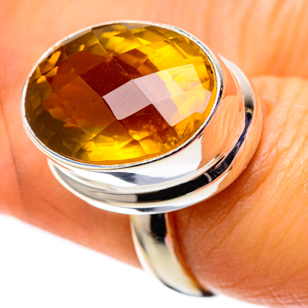 Faceted Citrine 925 Sterling Silver Ring Size 6.5 (925 Sterling Silver) RING139537