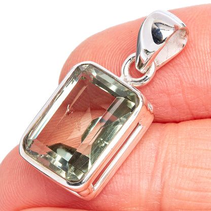 Green Amethyst Pendant 1" (925 Sterling Silver) P40347