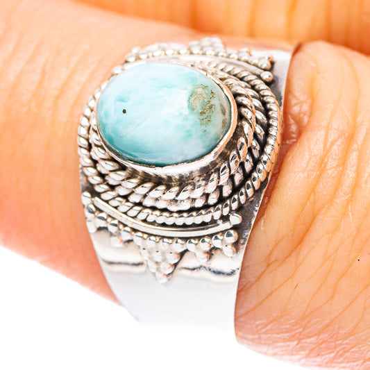 Larimar 925 Sterling Silver Ring Size 7.75 (925 Sterling Silver) R3890
