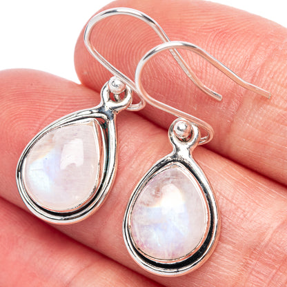 Rainbow Moonstone Earrings 1 1/4" (925 Sterling Silver) E433335