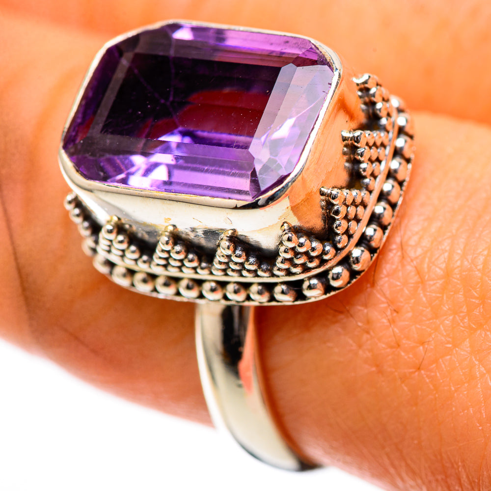 Faceted Amethyst Ring Size 8.25 (925 Sterling Silver) RING139182