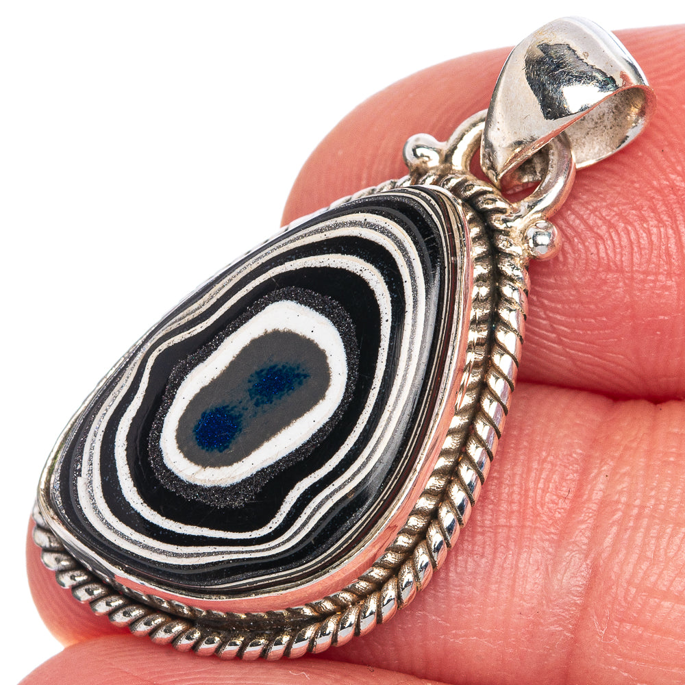 Fordite Pendant 1 1/4" (925 Sterling Silver) P40701