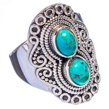 Tibetan Turquoise Ring Size 9.75 (925 Sterling Silver) R146260