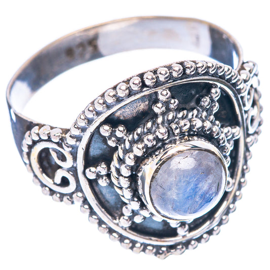 Rainbow Moonstone Ring Size 7 (925 Sterling Silver) R5561
